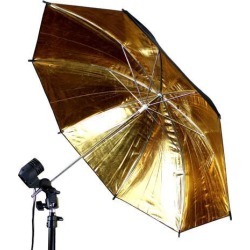 43' Photo Umbrella Gold & Black Studio Flash Light Reflective Photograph Umbrella