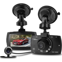 Dual Lens 1080P 2.7' G30 HD Car DVR Camera 170 degrees View Angle Dash Camera + Waterproof Car Rear view Camera