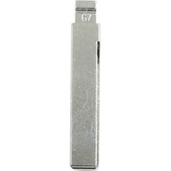 Silver Tone Uncut Insert Emergency Remote Key Blank Blade Replacement for BMW