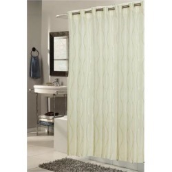 Carnation Home Fashions Shower Stall-Sized, EZ-ON Bristol Polyester Shower Curtain