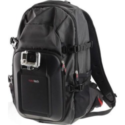 Navitech Action Camera Backpack & Black Storage Case with Integrated Chest Strap Compatible with The Olfi one. Five Action/Dash Camera