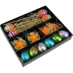 buy  Set of 13 Vibrantly Colored Easter Egg, Flower and Bunny Spring Decorations 10' cheap online