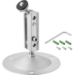 CCTV Camera Mount - Adjustable Indoor/Outdoor Camera Mounting Brackets 100mm Height Aluminum Silver Tone for Camera Home Surveillance System