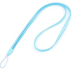 Unique Bargains MP3 Blue Tricolor Neck Rope Wrist Lanyard Shell Phone Hand Strap