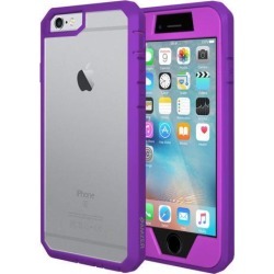 iPhone 6s Case, Amzer Ultra Protective Case with Built-in Clear Screen Protector for iPhone 6/ iPhone 6s (4.7 inch) , Dust Proof Design (Purple)
