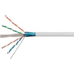 Monoprice Cat6 Ethernet Bulk Cable - Network Internet Cord - Solid, 550Mhz, STP, CMR, Riser Rated, Pure Bare Copper Wire, 23AWG, No Logo, 1000ft.