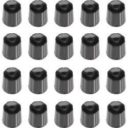 20 Pcs 18x18mm Plastic Potentiometer Volume Control Rotary Knob K16-1 Black