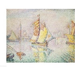 Posterazzi BALXIR182539LARGE The Yellow Sail Venice 1904 Poster Print by Paul Signac - 36 x 24 in. - Large