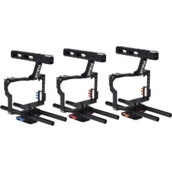 PULUZ Handle Video Camera Cage Steadicam Stabilizer for Sony A7 & A7S & A7R & A7R II & A7S II, Panasonic Lumix DMC-GH4