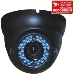 VideoSecu Vandal Proof IR Day Night Vision Built-in 1/3 inch CCD Long Range 4 - 9mm Varifocal Lens 480TVL High Resolution 36 LEDs Security Camera 1k2