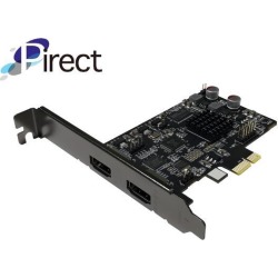 Pirect Uldra-P60 Video Capture card, True 60fps recording and streaming @1080p, Ultra low latency preview, H.264/AVI software encoding, PCI-Express x1