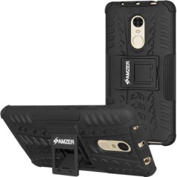 Amzer Hybrid Warrior Dual Layer Protection Soft Cover Hard Shell Case With Stand for Xiaomi Redmi Note 4