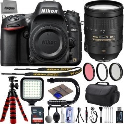 Nikon D610 24.3MP 1080P DSLR Camera w/ Wi-Fi & GPS Ready + Nikon AF-S 28-300mm f/3.5-5.6G ED VR - 64GB - 25PC Lens Kit + 3YR Warranty