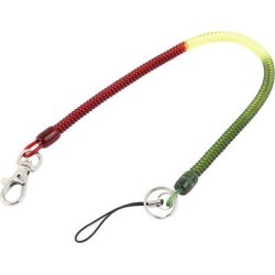 Lobster Swivel Clip Clasp Stretchy Coiled Lanyard Keyring Key Holder 36cm