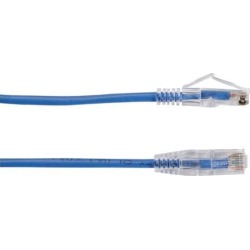 Black Box C6PC28-BL-12 CAT6 250-MHz 28-AWG Stranded Ethernet Patch Cable - Unshielded, PVC, Snagless Boot, Blue, 12 ft.