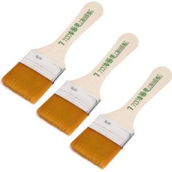 3pcs Wood Handle Oil Watercolor Paint Pens Bristle Painting Brushes