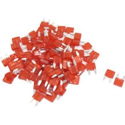 Unique Bargains Unique Bargains 100 Pcs Automotive Car Boat Truck 10A Blade Fuse Red w Case Holder