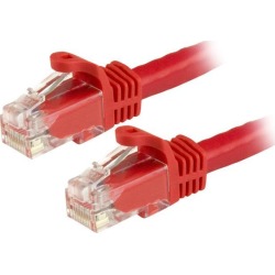 StarTech N6PATCH12RD StarTech.com Cat6 Patch Cable - 12 ft - Red Ethernet Cable - Snagless RJ45 Cable - Ethernet Cord - Cat 6 Cable - 12ft
