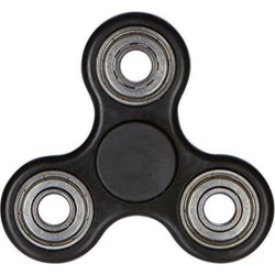 Worryfree Gadgets FIDGET -BLK Fidget Spinner Stress Reducer Focus Toy for Kids & Adults, Black