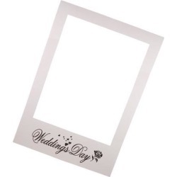 Wedding Day Photo Booth Prop Paper Selfie Frame Background Party Decoration