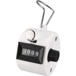 Hand Tally Counter 4 Digit Number Plastic Mechanical Counter Hand Held Mini Clicker Random Color