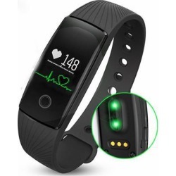 ID107 Bluetooth Fitness Bracelet Heart Rate Monitor Smart Band Activity Tracker Wristband for iOS Android