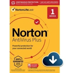 Norton AntiVirus Plus - Antivirus Software for 1 Device - Includes Password Manager, Smart Firewall and PC Cloud Backup