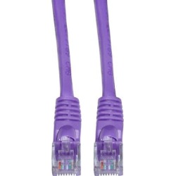 Cable Wholesale Cat 5E Purple Ethernet Patch Cable, Snagless / Molded Boot, 14 Foot