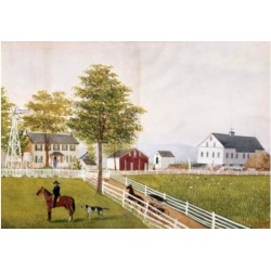 Posterazzi SAL900116365 Farm Landscape S.D. 1884 Schnitzler Robert 19th C. American Poster Print - 18 x 24 in.