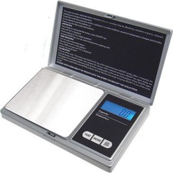 American Weigh Signature Series Digital Pocket Weigh Scales, Silver AWS-1KG-SIL