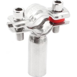 Unique Bargains 19-22mm Adjustable Screw Stainless Steel Pipe Clamp Clip Fixing Fastener