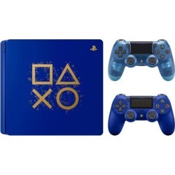 Playstation 4 Days of Play Limited Edition 1TB Console with Extra Crystal Blue Dualshock 4 Wireless Controller