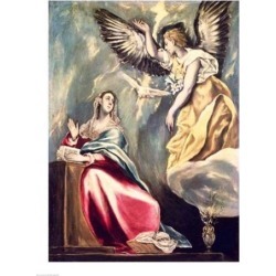 Posterazzi BALBAL54077LARGE The Annunciation Poster Print by El Greco - 24 x 36 in. - Large