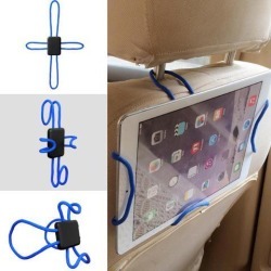 Portable Car Bike Cell Mobile Phone Holder Hanging Mount Tablet Stand Flexible - Blue