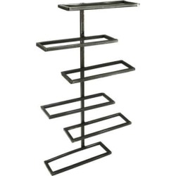 20' Dark Brown Modern Tribeca Wall Wine Rack - 6 Bottle Storage