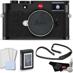 Leica M10 Digital Rangefinder Camera (Black) Body Kit with LCD Screen Protector and Cleaning Kit