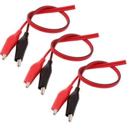 DIY Alligator Clamp Clip Battery Booster Jumper Test Wire Cable 25cm Long 3pcs