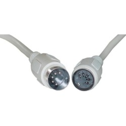Cable Wholesale DIN5 Male / DIN5 Female AT Keyboard Extension Cable 5 Conductor Straight - 6 ft
