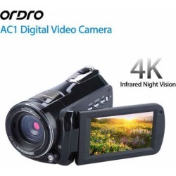 ORDRO AC1 Camcorder 4K Ultra HD 24MP Digital Video Camera 3.0' Touch Screen with Wifi Cam
