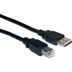 CableWholesale 10U2-02215BK USB 2.0 Printer-Device Cable Black Type A Male to Type B Male 15 foot