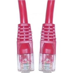 Offex Cat5e Ethernet Patch Cable Snag-less/Molded Boot 7 foot - Red