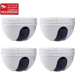 VideoSecu 4 Pack Dome Indoor CCD Security Camera 420TVL 3.6mm Wide Angle Lens for CCTV Home DVR Surveillance System AE1