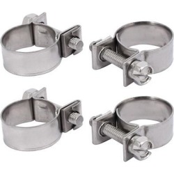 15mm-17mm 304 Stainless Steel Screw Mounted Adjustable Pipe Hose Clamps 4pcs