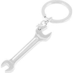 Unique Bargains Unique Bargains Silver Tone Metal Wrench Shaped Dangling Key Ring Keychain 4.3' Long