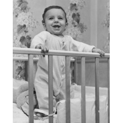 Posterazzi SAL2559640 Baby Smiling & Standing in a Crib Poster Print - 18 x 24 in.