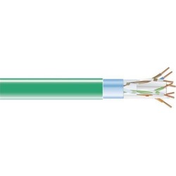 Black Box EVNSL0617A-1000 CAT6 400-MHz Solid Bulk Cable - Shielded, Plenum, Green, 1000 ft. Spool