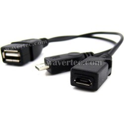OTG Host Cable Micro USB Male to USB Female Y Cable + Micro USB for Power Hard Drive HDD Adapter Converter Connector for Samsung Galaxy S6 Edge S5