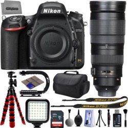 Nikon D750 24.3MP 1080P DSLR Camera w/ 3.2' LCD - Wi-Fi & GPS Ready + Nikon AF-S 200-500mm f/5.6E ED VR - 32GB - 25PC Lens Kit