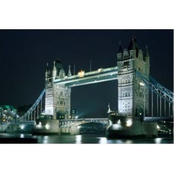 Tower Bridge at Night, London, England Poster Print by Walter Bibikow (30 x 20)