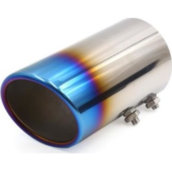 Stainless Steel Car Exhaust Muffler Tip Tail Throat for 2 18' to 2.6' Pipe Dia